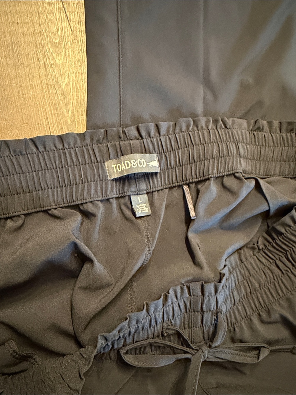 Toad&Co Sunkissed Wide Leg Crop Pant EUC Size L Black - Picture 4 of 5